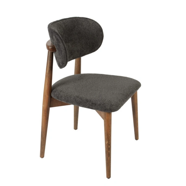BOMONTI CHAIR WALNUT NATURAL LEGS MAZZ FABRIC SALONA V 23