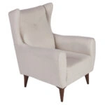 Artekko Rosie Μπεζ Υφασμάτινη Μπερζέρα (80x70x100)cm