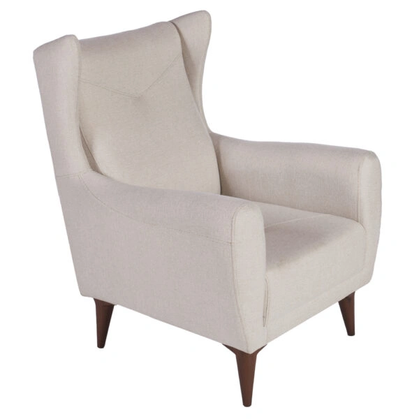 Artekko Rosie Μπεζ Υφασμάτινη Μπερζέρα (80x70x100)cm