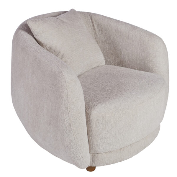 Artekko Anemon Μπεζ Υφασμάτινη Πολυθρόνα (90x90x70)cm