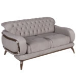 Artekko Antalya Καφέ Διθέσιος Καναπές Αλκαντάρα (160x100x80)cm Κρεβάτι (120x90x48)cm