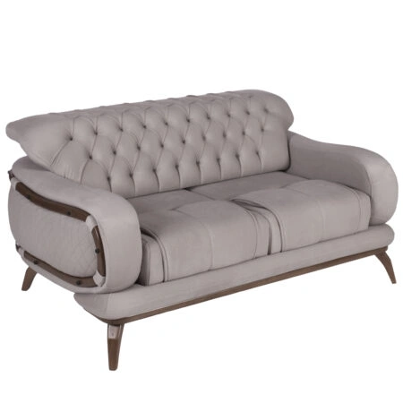 Artekko Antalya Καφέ Διθέσιος Καναπές Αλκαντάρα (160x100x80)cm Κρεβάτι (120x90x48)cm