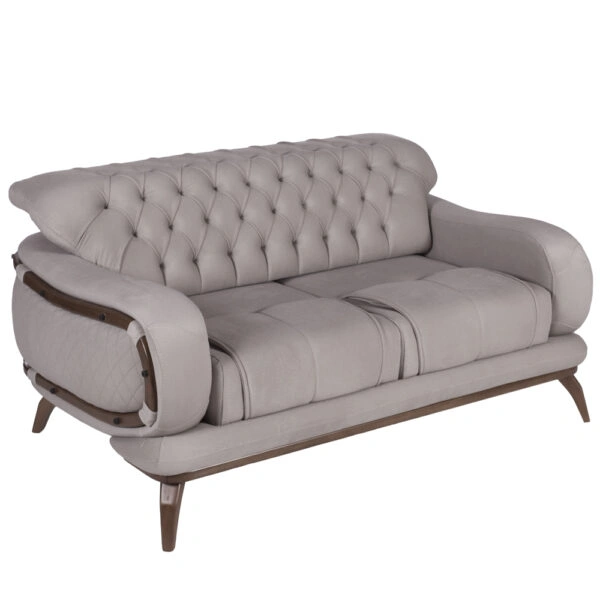 Artekko Antalya Καφέ Διθέσιος Καναπές Αλκαντάρα (160x100x80)cm Κρεβάτι (120x90x48)cm