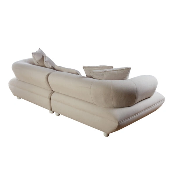 Artekko Wous Μπεζ Μπουκλέ Τριθέσιος Καναπές με 2 Ανεξάρτητα Κομμάτια (125x100x70)cm 2pcs