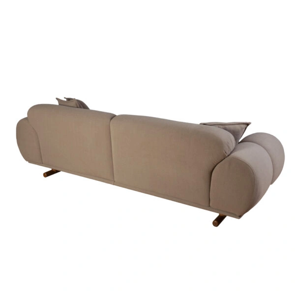 Artekko Sara Καφέ Μπουκλέ Τριθέσιος Καναπές (250x95x80)cm