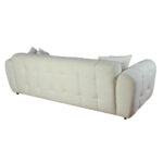 Artekko Sara Εκρού Μπουκλέ Τριθέσιος Καναπές (240x100x80)cm