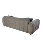 Artekko Sara Γκρι Μπουκλέ Τριθέσιος Καναπές (240x100x80)cm