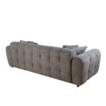 Artekko Sara Σκούρο Γκρι Μπουκλέ Τριθέσιος Καναπές (240x100x80)cm