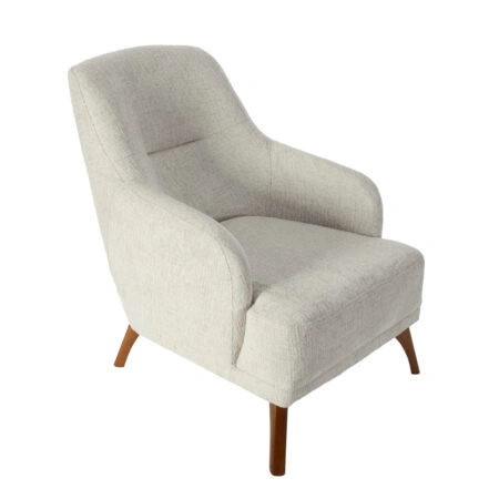 Artekko Pamukkale Εκρού Υφασμάτινη Πολυθρόνα Μπερζέρα (66x85x85)cm