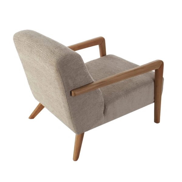 Artekko Merlin Μπεζ Μπουκλέ Πολυθρόνα (69x90x75)cm