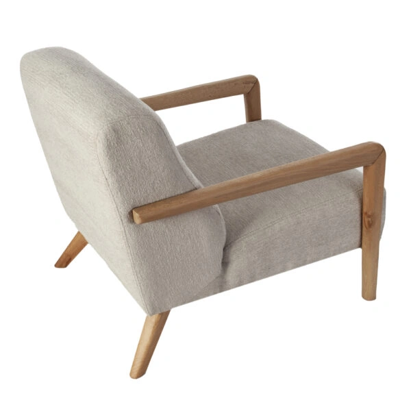 Artekko Merlin Γκρι Μπουκλέ Πολυθρόνα (69x90x75)cm