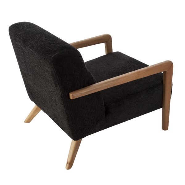 Artekko Merlin Μαύρη Μπουκλέ Πολυθρόνα (69x90x75)cm