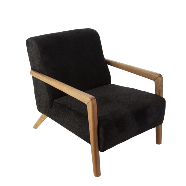 Artekko Merlin Μαύρη Μπουκλέ Πολυθρόνα (69x90x75)cm