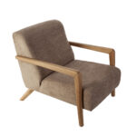 Artekko Merlin Καφέ Μπουκλέ Πολυθρόνα (69x90x75)cm