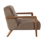 Artekko Merlin Καφέ Μπουκλέ Πολυθρόνα (69x90x75)cm