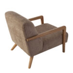 Artekko Merlin Καφέ Μπουκλέ Πολυθρόνα (69x90x75)cm