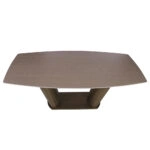 Artekko Stone Καφέ Τραπεζαρία MDF με Όψη Πέτρας στην Επιφάνεια (200x100x78)cm