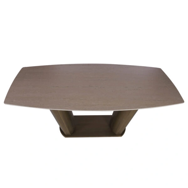Artekko Stone Καφέ Τραπεζαρία MDF με Όψη Πέτρας στην Επιφάνεια (200x100x78)cm
