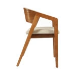 Artekko Acelya Ξύλινη Καρέκλα με Μπεζ Ύφασμα (58x50x77)cm