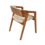 Artekko Acelya Ξύλινη Καρέκλα με Μπεζ Ύφασμα (58x50x77)cm