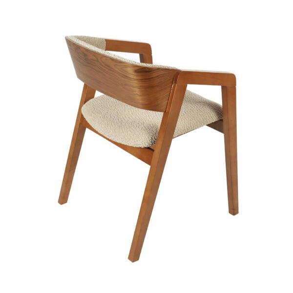 Artekko Acelya Ξύλινη Καρέκλα με Μπεζ Ύφασμα (58x50x77)cm