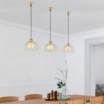 Φωτιστικό οροφής Treiso Megapap E27 μεταλλικό μονόφωτο χρώμα χρυσό Ø28x126εκ.