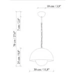 Φωτιστικό οροφής Neptun Megapap E27 μεταλλικό μονόφωτο χρώμα πορτοκαλί Ø30x70εκ.