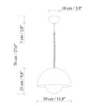 Φωτιστικό οροφής Neptun Megapap E27 μεταλλικό μονόφωτο χρώμα γαλάζιο Ø30x70εκ.