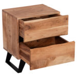 ΚΟΜΟΔΙΝΟ ALICIA ΑΠΟ ΜΑΣΙΦ ΞΥΛΟ ΑΚΑΚΙΑΣ HM8360.11 45x35x56Y εκ.