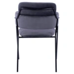 ΠΟΛΥΘΡΟΝΑΚΙ KELSO HM8521.01 ΒΕΛΟΥΔΟ ΣΚΟΥΡΟ ΓΚΡΙ & ΜΑΥΡΟ ΜΕΤΑΛΛΙΚΟ ΣΚΕΛΕΤΟ 52,5x52x80 cm