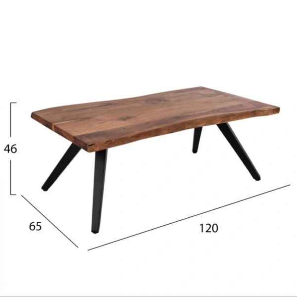 ΤΡΑΠΕΖΙ ΣΑΛΟΝΙΟΥ JOSINA ΜΑΣΙΦ ΞΥΛΟ ΑΚΑΚΙΑΣ 120x65x46Yεκ. HM8365.11