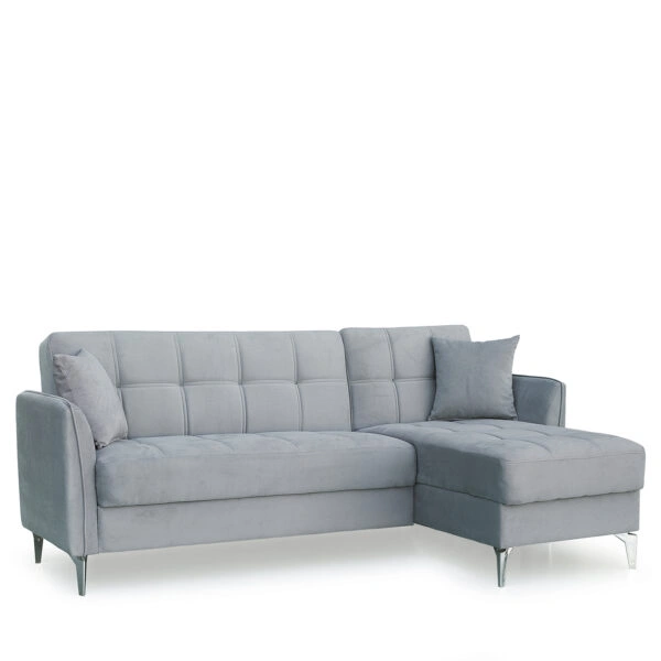 Καναπές Γωνιακός  JOAQUIN Γκρι 230x84x89cm