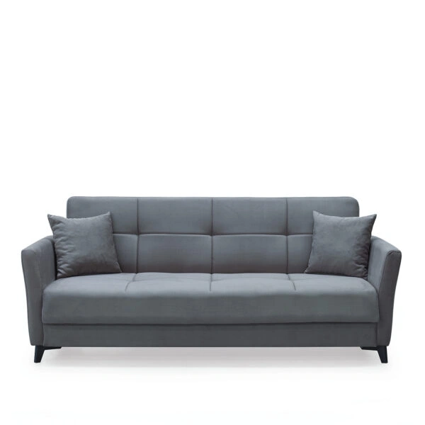 Καναπές Κρεβάτι Τριθέσιος  JAVIER 3S Γκρι 210x84x86cm