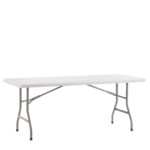 Τραπέζι Catering POPLAR Πτυσσόμενο Λευκό/Γκρι HDPE/Μέταλλο 180x75x74cm