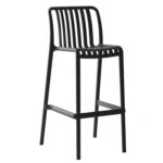 Σκαμπό Bar TAHITI Μαύρο PP 47x38x102cm