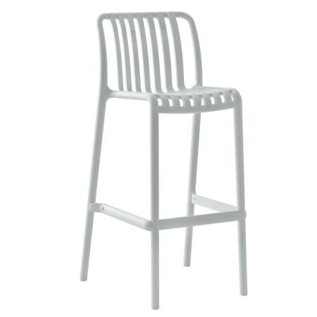 Σκαμπό Bar TAHITI Λευκό PP 47x38x102cm