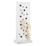 Stand Relief (Led) Rectangular "Sternenmadchen" Αστέρι Pattern Mdf Λευκό PU 10x7x24cm