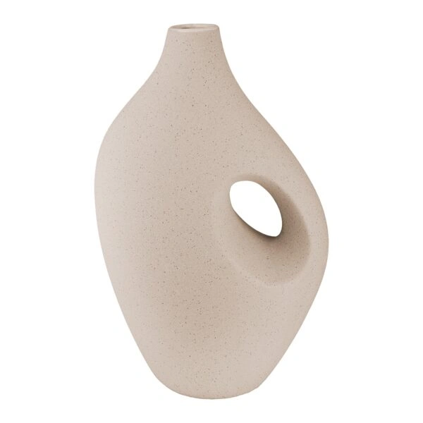 Βάζο "Radon" Κεραμικό Beige Γκρι PU 18x11x28.5cm