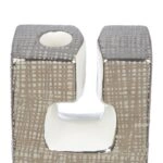 Κηροπήγιο "Boston" Κεραμικό Ασημί Λευκό 115X6X125Cm 115X6X125Cm