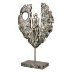 Γλυπτό Καρδιά "Paar Im Herz" Couple Motif Πολυρεζίνη Χρυσό PU 21x8x34cm