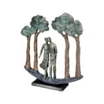 Γλυπτό "Under Trees" Couple Motif Πολυρεζίνη Μπρούντζινο PU 29x7x30cm