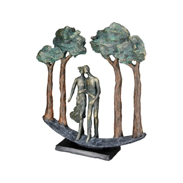Γλυπτό "Under Trees" Couple Motif Πολυρεζίνη Μπρούντζινο PU 29x7x30cm