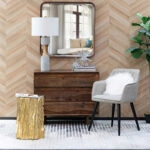 Artekko Tree Χρυσό Βοηθητικό Τραπέζι Σκαμπό από Μαγνήσιο (34.3x33x50.8)cm