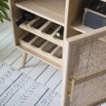 Artekko Cons Μπουφές Κάβα MDF Ψάθα Φυσική Απόχρωση (75x36x78)cm