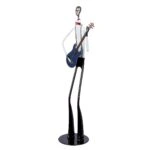 Φιγούρα Musician "Jazzband" Μέταλλο Μαύρο Λευκό PU 14.5x9.5x41cm