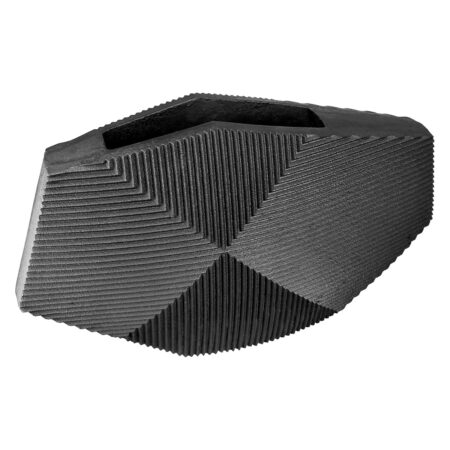 Βάζο "Heptagon" Πολυρεζίνη Μαύρο PU 38x10x21.5cm