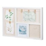 Photo Θήκη Rectangular "Imago" Acrilic Mdf Ecru Λευκό PU 48x3x32cm