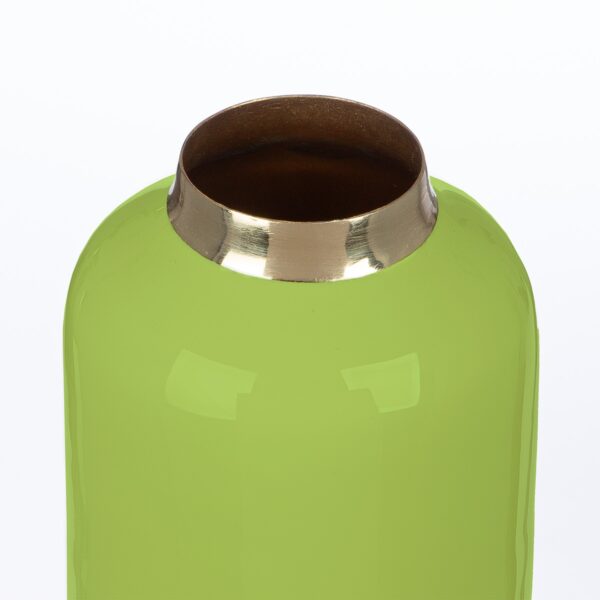 Βάζο "Roro" Μέταλλο Cream Πράσινο PU Pcs. Assorted H. 10 cm D. 85 cm