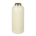 Βάζο "Roro" Μέταλλο Cream Πράσινο PU 2 Pcs. Assorted H. 20 cm D. 85 cm