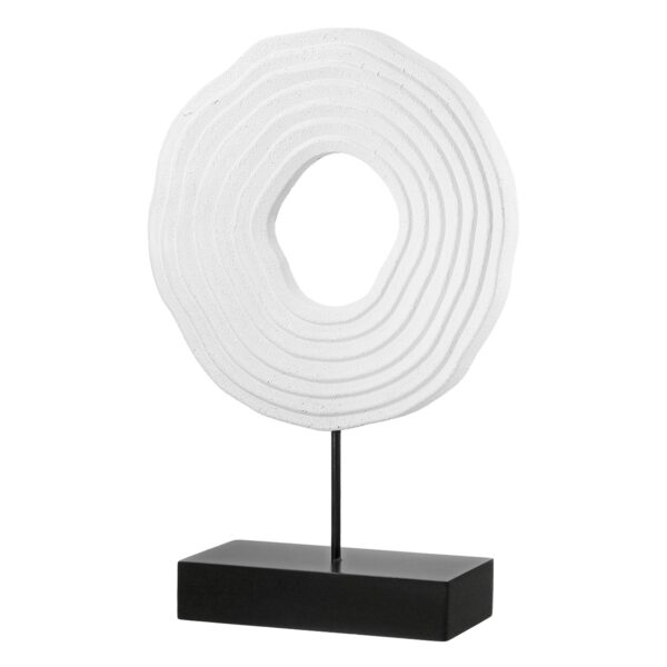 Stand Relief "Pezzo" Mdf Μαύρο Λευκό PU 20x6.5x30cm